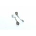 Earrings Silver 925 Sterling Dangle Drop Women Smoky Topaz Stone Handmade B639